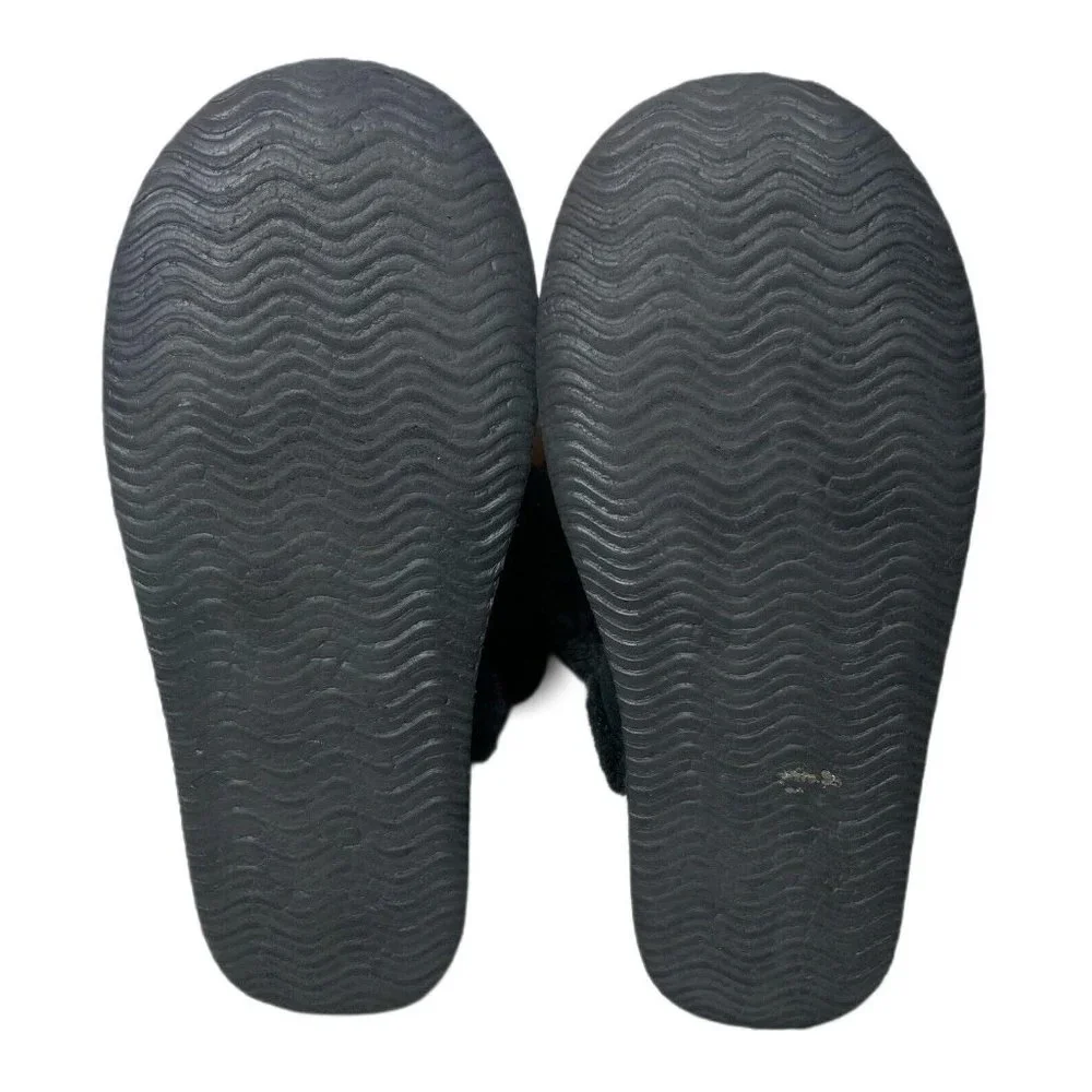 American Eagle Womens 9 Boots Black Suede Pull On Shearling Style Faux Fur Lined - Picture 8 of 8